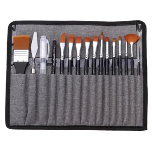 16 Pieces Paint Brush Set for Acrylic Soft Nylon - Style-A