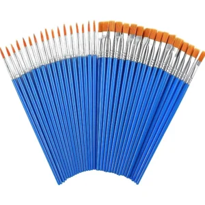 60 Pieces Paint Brushes Set, Artist Paint brushes - Blue