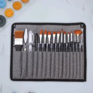 16 Pieces Paint Brush Set for Acrylic Soft Nylon - Style-A